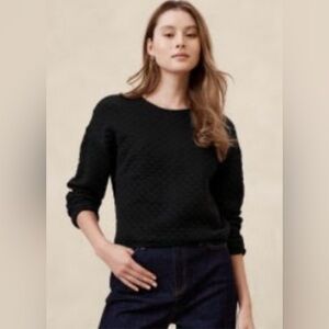 Banana Republic Textured Black Sweatshirt